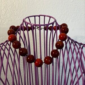 Red Coral Jade Necklace